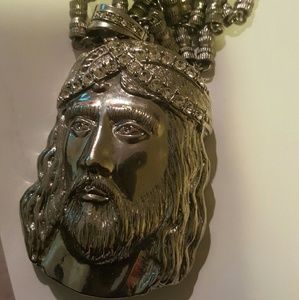 Jesus piece sterling silver necklace